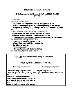 Giáo án lớp 1 - Chủ đề 10: Đàn gà của em