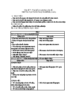 Giáo án lớp 1 - Chủ đề 7: Tìm hiểu tranh theo chủ đề: Những vật nuôi ngộ nghĩnh