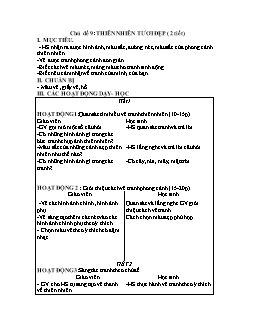 Giáo án lớp 1 - Chủ đề 9: Thiên nhiên tươi đẹp