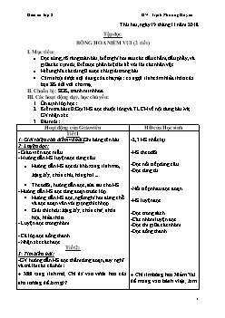 Giáo án Lớp 2 Tuần 13 - GV: Trịnh Phương Huyền