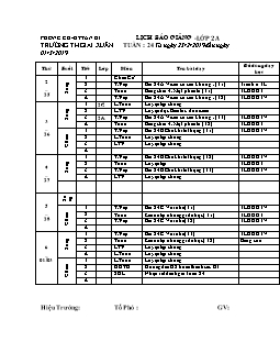 Giáo án Lớp 2 Tuần 24 - Trường TH Giai Xuân