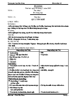 Giáo án Lớp 2 Tuần 24 - Trường tiểu học Kim Đồng