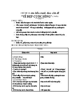 Giáo án lớp 3 - Chủ đề 11: Tìm hiểu tranh theo chủ dề “Vẽ đẹp cuộc sống”