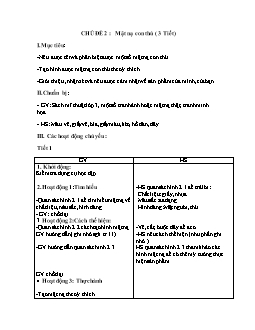 Giáo án lớp 3 - Chủ đề 2: Mặt nạ con thú