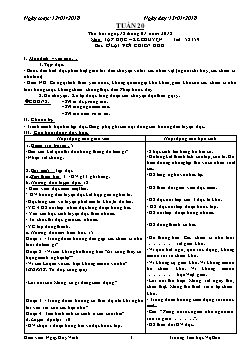 Giáo án Lớp 3 Tuần 20 - Trường Tiểu học Vụ Bổn