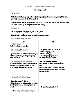 Giáo án lớp 4 - Chủ đề 3: Ngày hội hóa trang