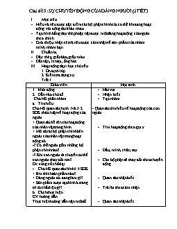 Giáo án lớp 4 - Chủ đề 5: Sự chuyển động của dáng người