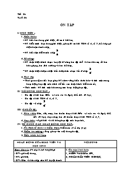 Giáo án môn Âm nhạc lớp 6 - Tiết 26: Ôn tập