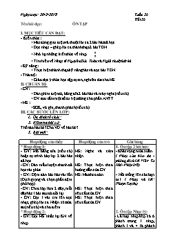 Giáo án môn Âm nhạc lớp 8 - Tiết 26: Ôn tập