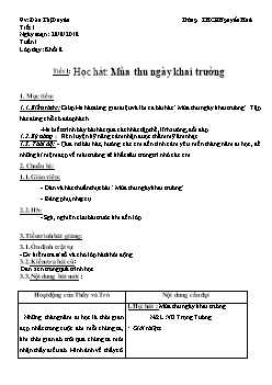 Giáo án môn Âm nhạc lớp 8 - Trường THCS Nguyễn Huệ