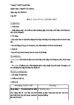 Giáo án môn Công nghệ lớp 6 - Bài 4: Bản vẽ các khối đa diện