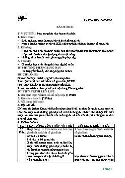 Giáo án môn Công nghệ lớp 6 - Tuần 1 đến tuần 36