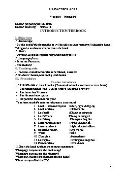 Giáo án Tiếng Anh khối lớp 4