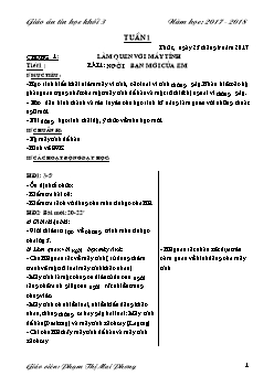 Giáo án Tin học 3 học kì 1 - Giáo viên: Phạm Thị Mai Phương