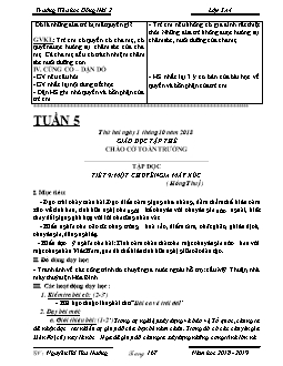 Thiết kế bài dạy tổng hợp các môn học lớp 5 - Tuần 5 - Trường Tiểu học Đông Hải 2