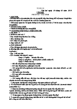 Thiết kế bài dạy tổng hợp các môn học lớp 5 - Tuần học 23 năm 2019