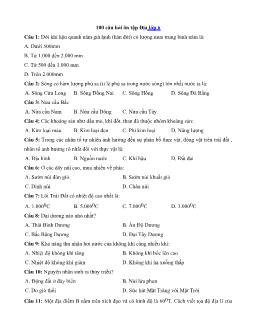 100 câu hỏi ôn tập Địa lớp 6