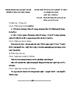 Bộ đề thi thử vào lớp 10 môn Ngữ văn - Đề số 23