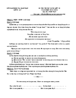 Bộ đề thi thử vào lớp 10 môn Ngữ văn - Đề số 30