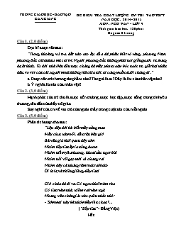 Bộ đề thi thử vào lớp 10 môn Ngữ văn - Đề số 3