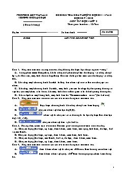 Đề kiểm tra chất lượng học kì I - Năm học 2017 - 2018 môn Tin học lớp 8 - Mã đề 866