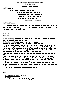 Đề thi chọn học sinh giỏi lớp 8 môn: Ngữ văn 8