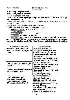 Giáo án môn Ngữ văn 8 học kì 1