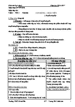 Giáo án Ngữ văn 6 tiết cả năm - Trường THCS Bình Tân