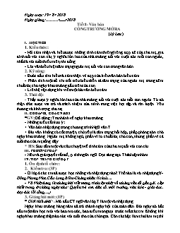 Giáo án Ngữ văn 7 học kì 1