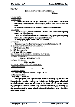 Giáo án Ngữ văn 7 kì 1 - Trường THCS Nhân Đạo