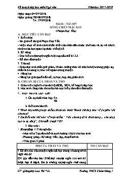 Giáo án Ngữ văn 7 - Tiết 107 đến 112