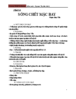 Giáo án Ngữ văn 7 tiết 110: Sống chết mặc bay Phạm Duy Tốn