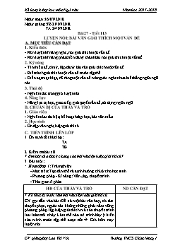 Giáo án Ngữ văn 7 - Tiết 113 đến 116