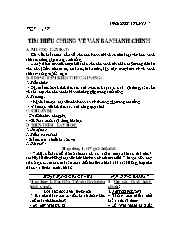 Giáo án Ngữ văn 7 tiết 117: Tìm hiểu chung về văn bản hành chính