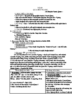 Giáo án Ngữ văn 7 tiết 28: Qua đèo ngang - Bà huyện Thanh Quan