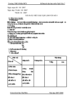 Giáo án Ngữ văn 7 tiết 51 đến hết - Trường THCS Phấn Mễ I