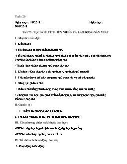 Giáo án Ngữ văn 7 tiết 73 đến 78