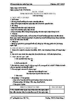 Giáo án Ngữ văn 7 - Tiết 81 đến 84