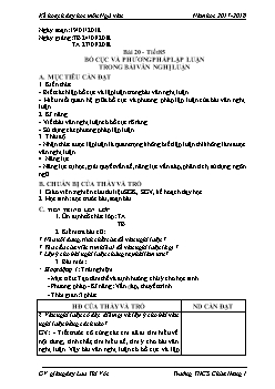 Giáo án Ngữ văn 7 - Tiết 85 đến 88