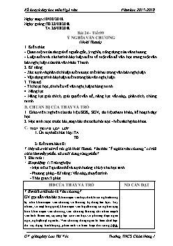 Giáo án Ngữ văn 7 - Tiết 99 đến 102