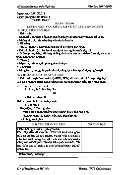 Giáo án Ngữ văn 7 - Tuần 12 - Tiết 40 đến 43