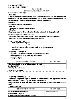 Giáo án Ngữ văn 7 - Tuần 5 - Tiết 16 đến 19