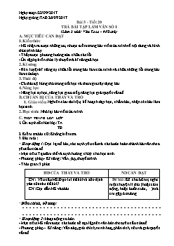 Giáo án Ngữ văn 7 - Tuần 7 - Tiết 20 đến 23