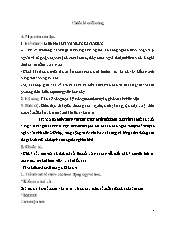 Giáo án Ngữ văn 8: Chiếc lá cuối cùng