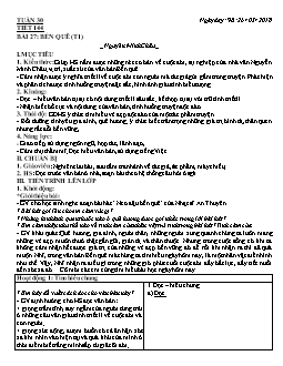 Giáo án Ngữ văn 9 tiết 144: Bến quê (t1) _ Nguyễn Minh Châu