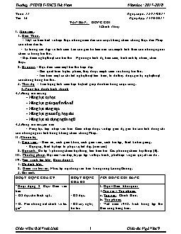 Giáo án Ngữ văn 9 - Tuần 10 - Trường PTDTBT-THCS Trà Nam