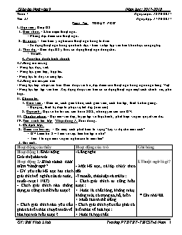 Giáo án Ngữ văn 9 - Tuần 7 - Trường PTDTBT-THCS Trà Nam