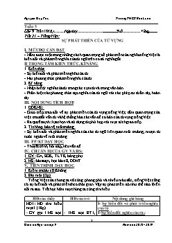 Giáo án Ngữ văn lớp 9 - Tuần 5 - Trường THCS Bản luốc