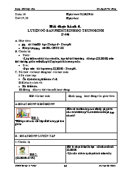 Giáo án Tin học 6 - Bài thực hành 4: Luyện gõ bàn phím trình độ trung bình