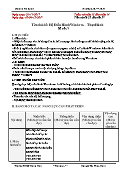 Giáo án Tin học 6 - Năm học 2017 - 2018